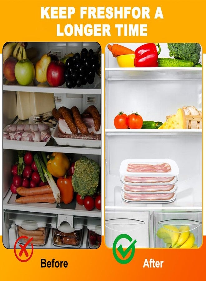 Kazheon Deli Meat Container for Fridge Stackable Bacon Cheese Container,3-Layer Cold Cuts Storage Containers Transparent Food Storage Boxes For Lunch Meat,Salami(Transparent,Size:3.35*6.3*8.86inch) - Image 4